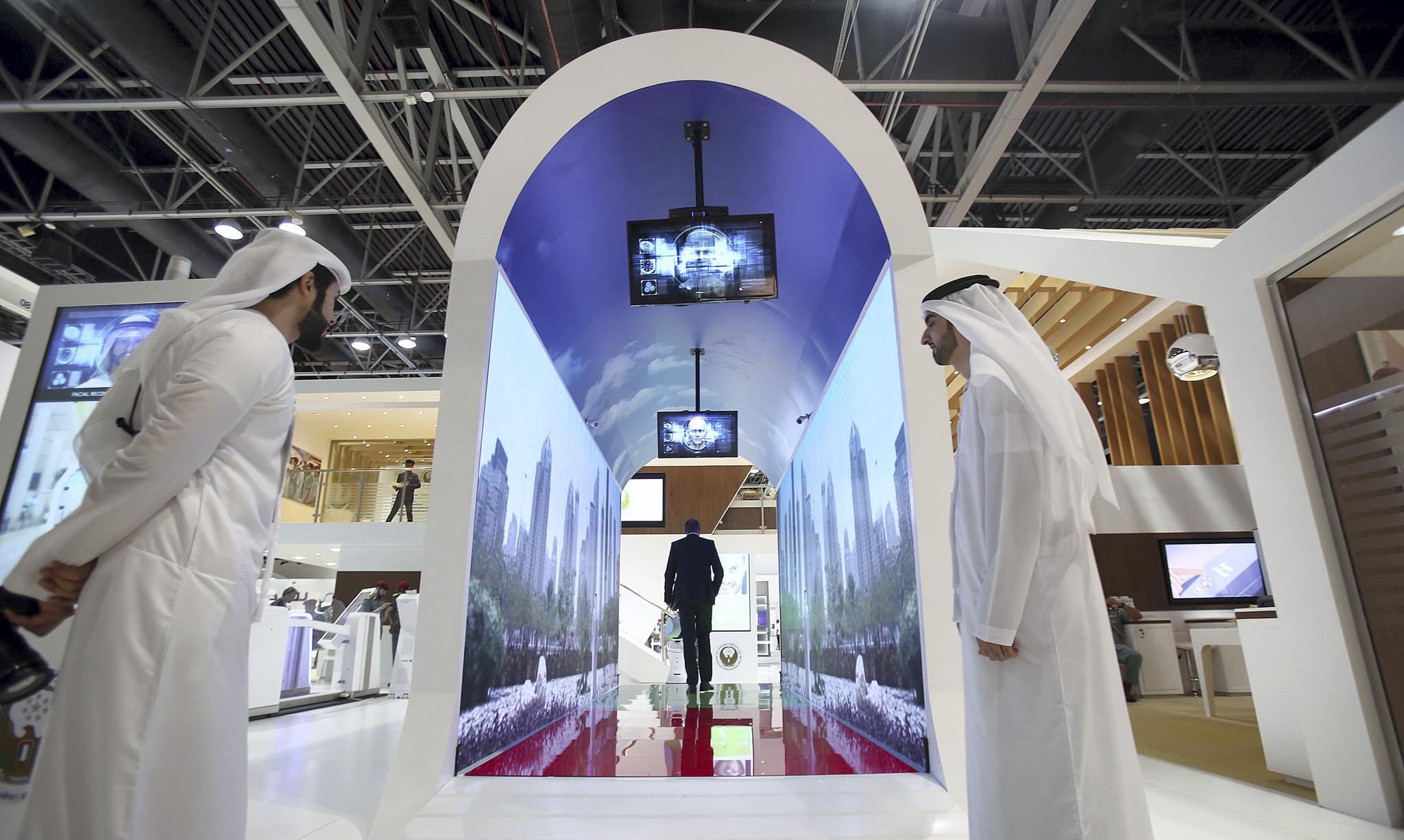 Dubai airport security tunnel. Satish Kumar for The National